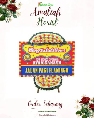 Bunga Papan Congratulation di Afe Taduma